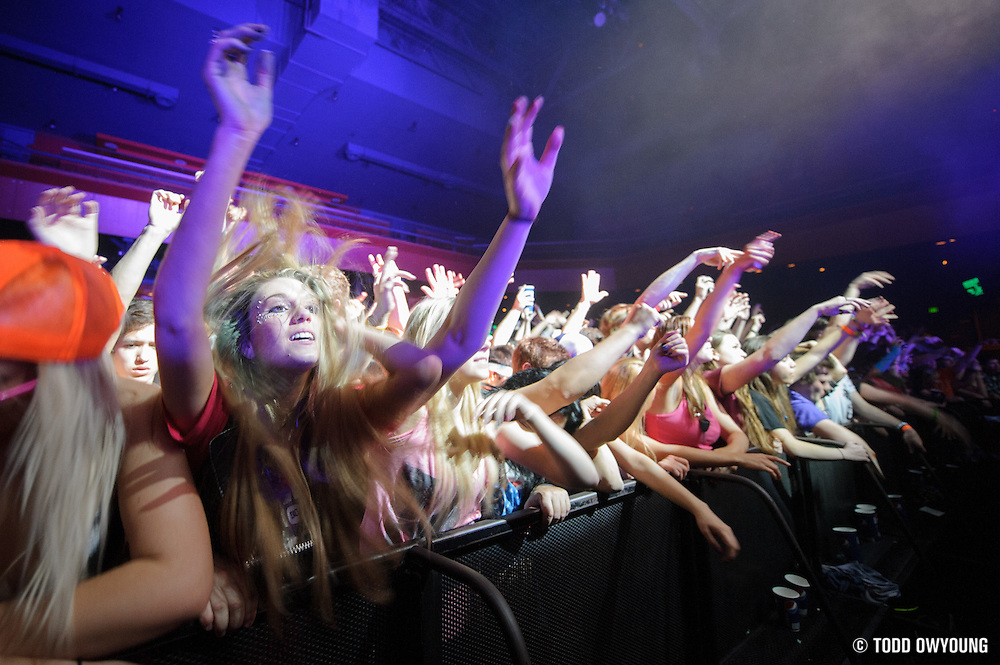 Fans at Rusko's performance at the Pageant in St. Louis, Missouri on February 27, 2012. (Todd Owyoung)